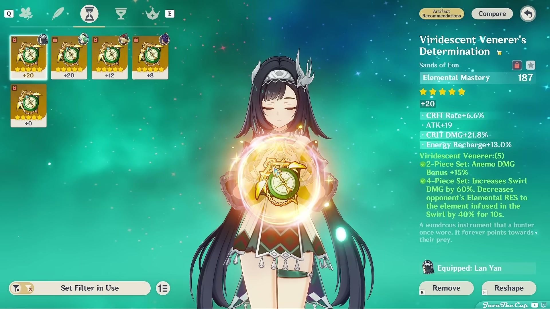 Binaan sands Elemental Mastery Viridescent Venerer Lan Yan