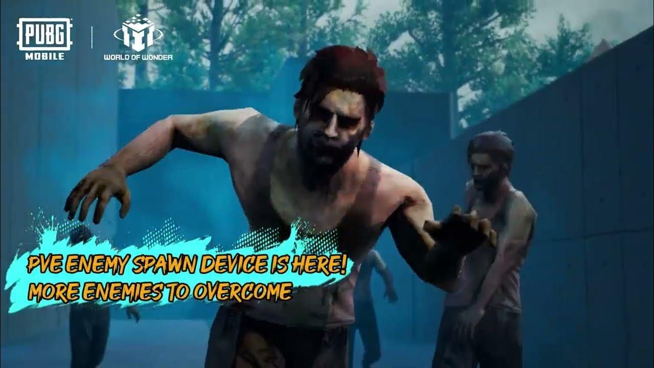 PUBG Mobile PVE monsters including Giant Ice Dragon in custom map gameplay