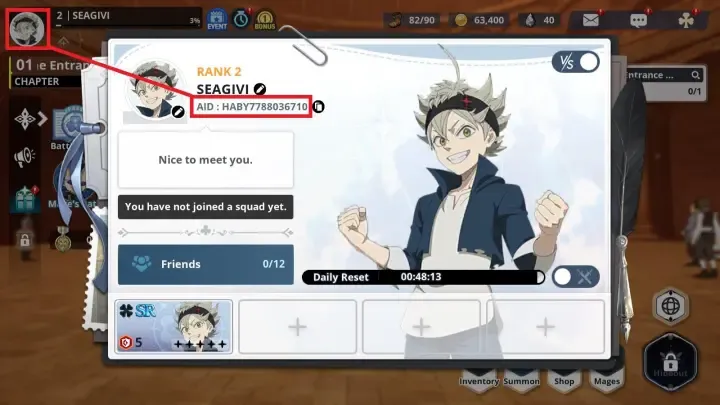 How to recharge Black Clover M Summon Pack - ASIA