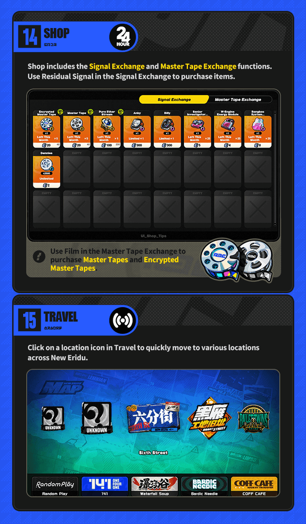 Zenless Zone Zero mobile shop interface showing Monochrome Market access path