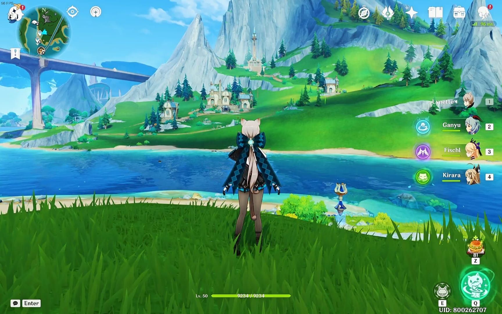 Lapisan mudah alih Genshin Impact menunjukkan FPS, suhu, dan beban GPU dalam mod akhir permainan