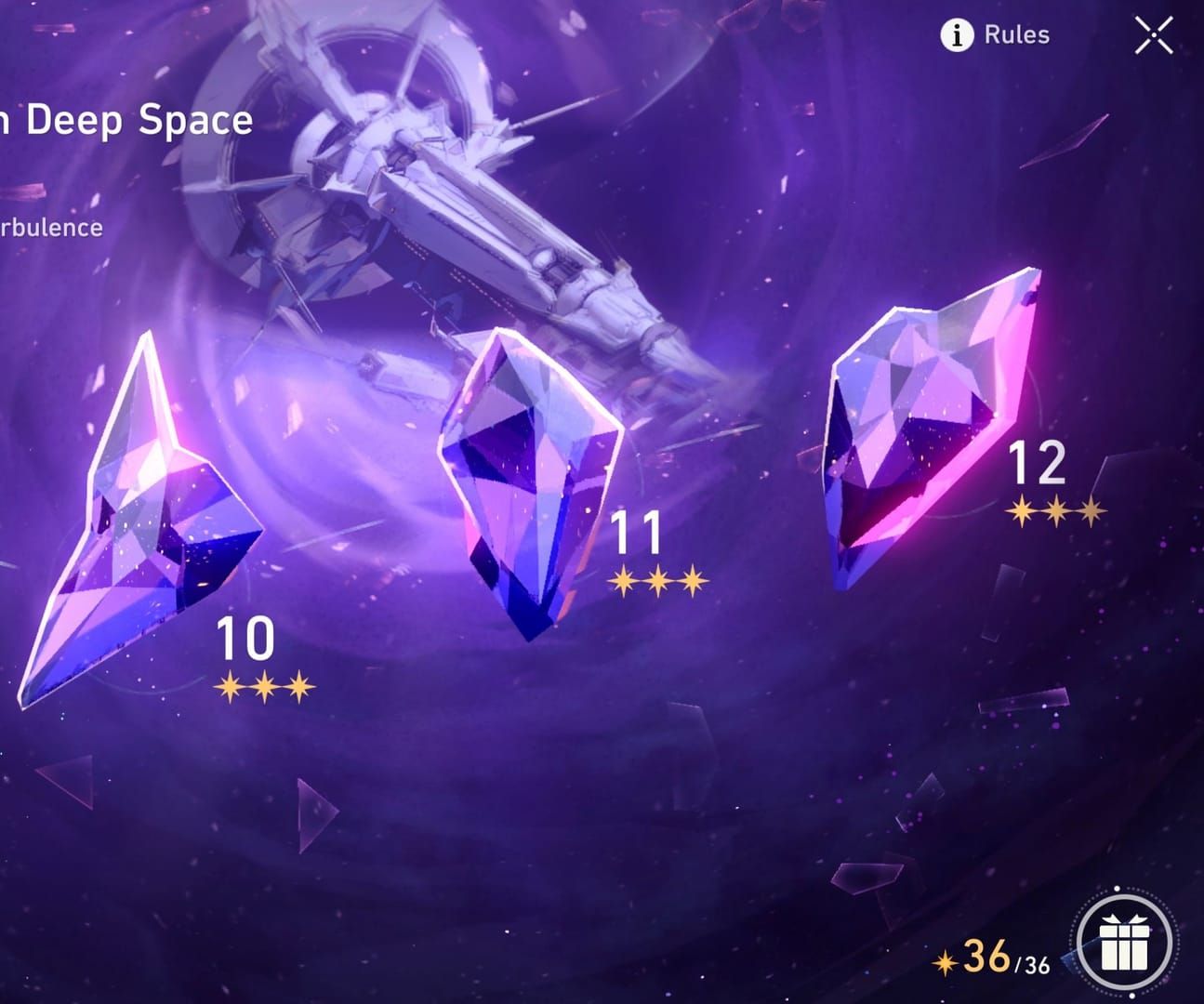 Tangkapan skrin antara muka Honkai Star Rail Memory of Chaos Tingkat 12