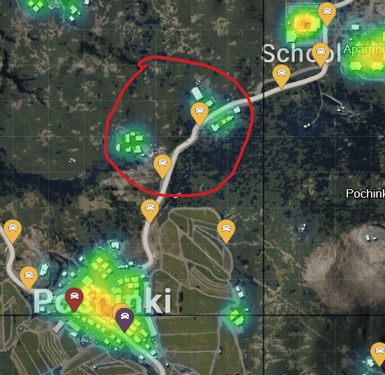 خريطة Erangel في PUBG Mobile تُظهر مواقع الهبوط المثلى للعب الفردي