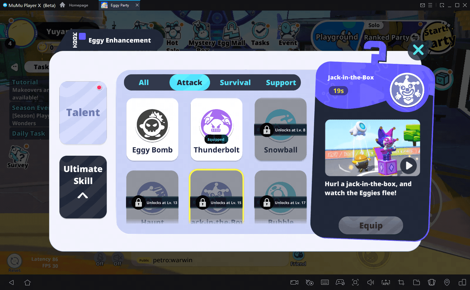 Guía de Eggy Party sobre combos de habilidades de Retroceso Invencible y Encoger