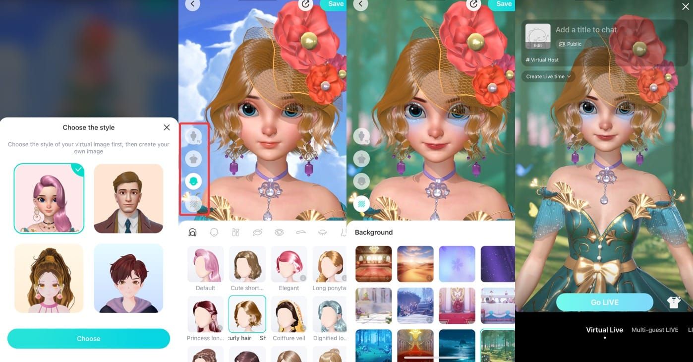 Bigo Live app interface showing Creator Center agency application pathway