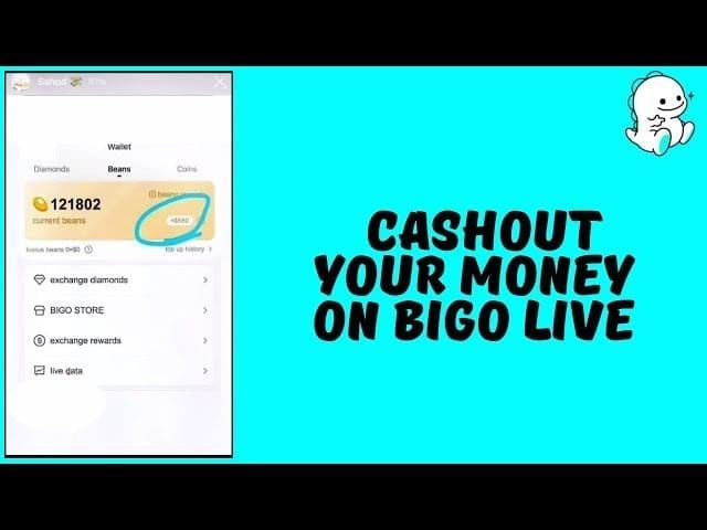 Step-by-step guide showing how to navigate to withdrawal section in Bigo Live