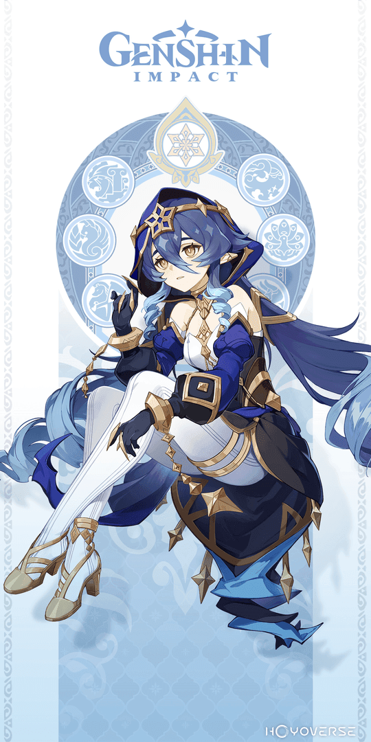 Genshin Impact Layla character portrait showing her design and appearance