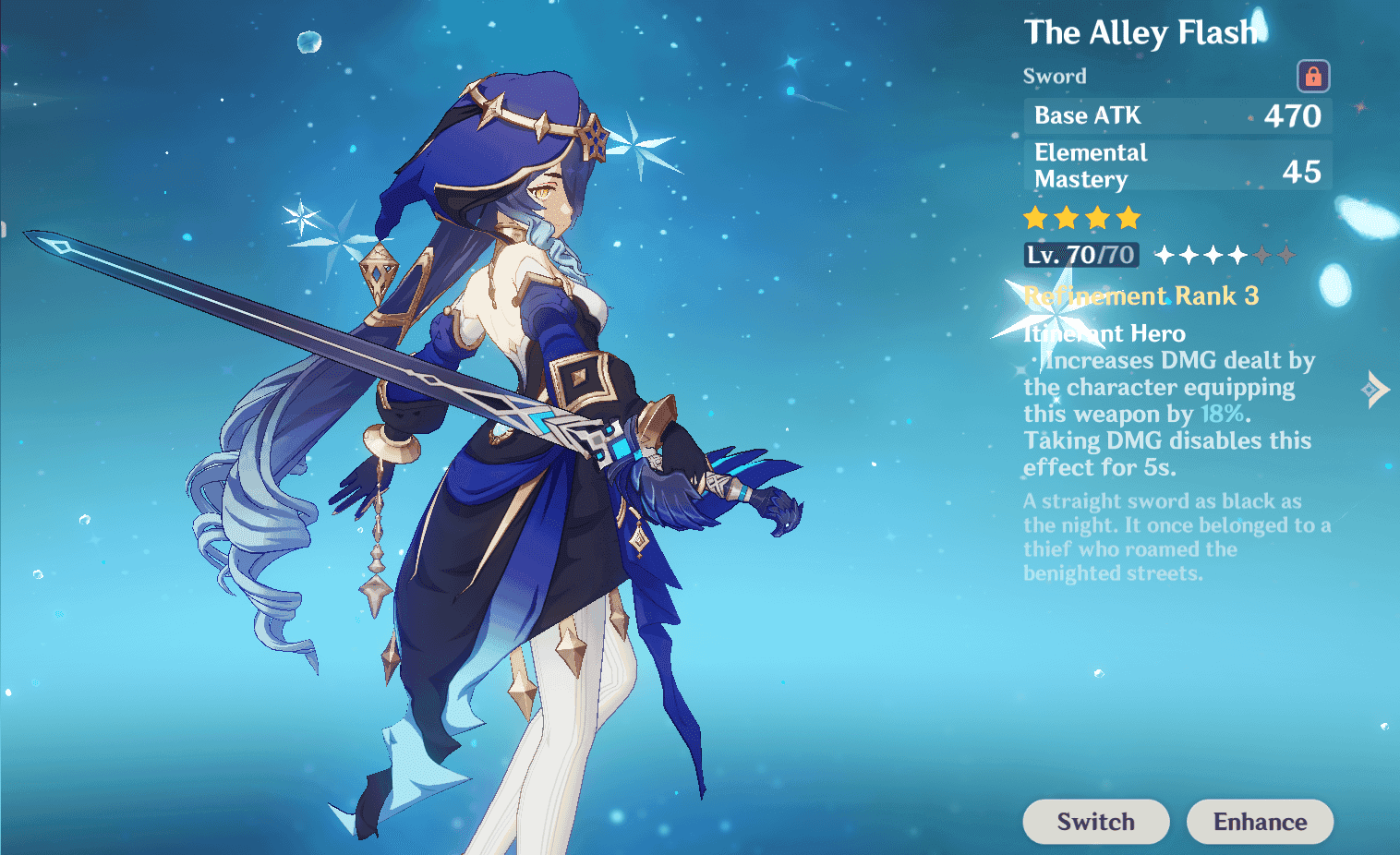 Collection of recommended weapons for Layla including Favonius Sword and other viable options