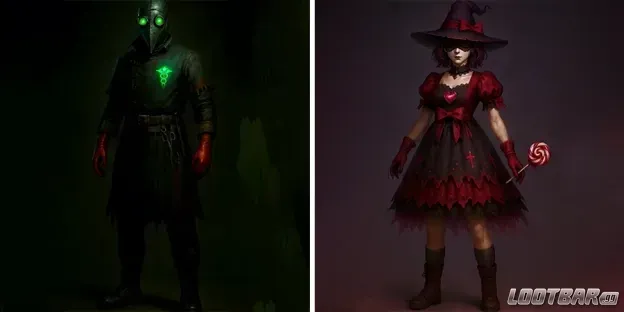 PUBG Mobile character wearing the Sugarspell Curse Set with witch-themed costume and magical effects