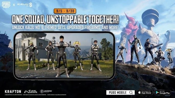 PUBG Mobile mythic Kaiju No. 9 and No. 10 character sets