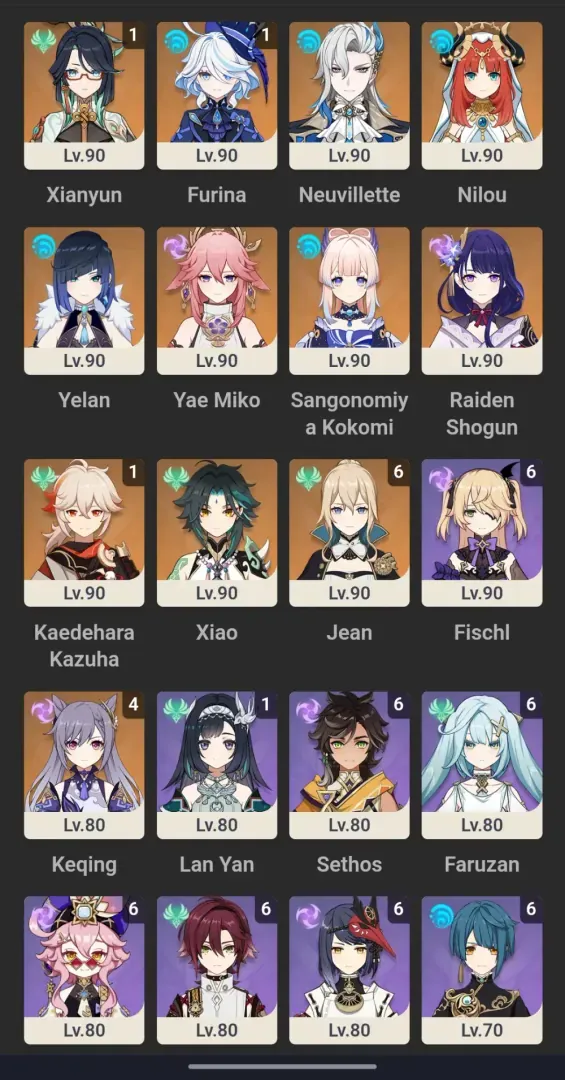 Optimal team composition for Flins featuring Ineffa, Yelan, and Sucrose in Genshin Impact party setup