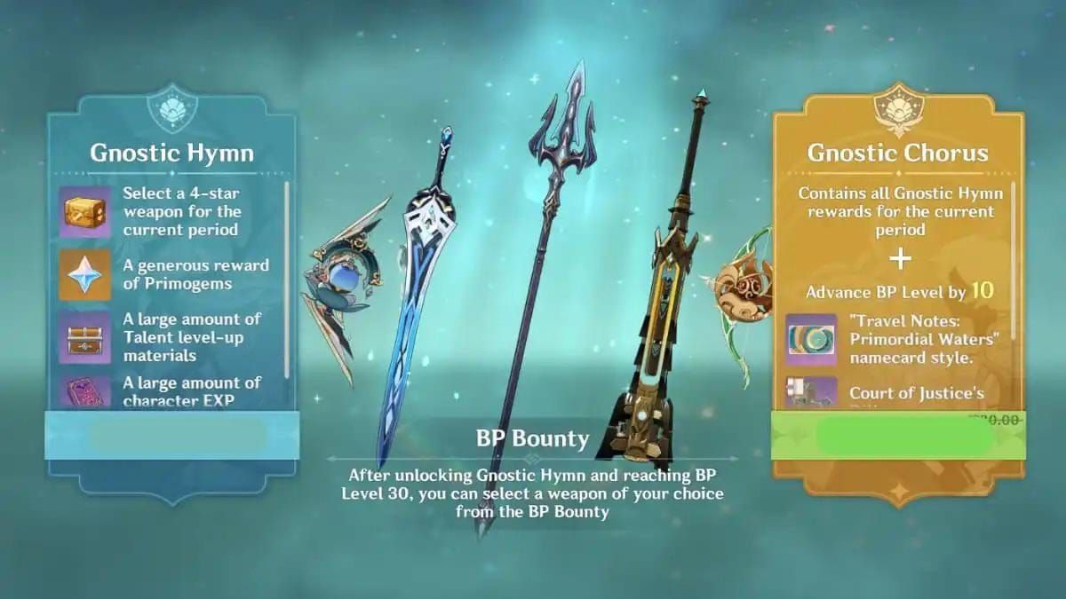 Genshin Impact Nod-Krai region craftable weapons showcase