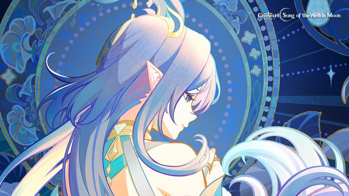 Lauma in her cervitaur form, the 5-star Dendro catalyst Moon-blessed character from Genshin Impact