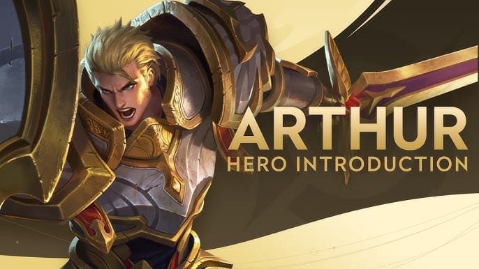 Arthur tank hero from Honor of Kings showing his abilities and character design