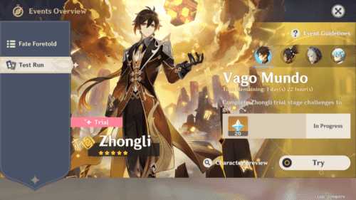 Genshin Impact Luna I Phase 1 banner interface showing Lauma and Nahida character banners