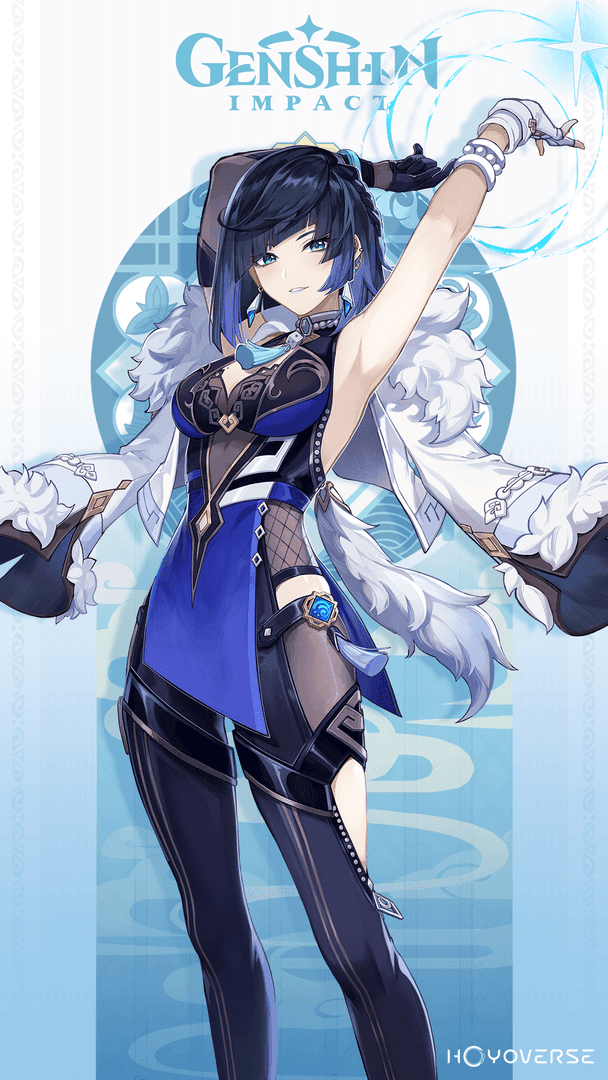 Yelan character showcase highlighting her role as versatile Hydro support and DPS