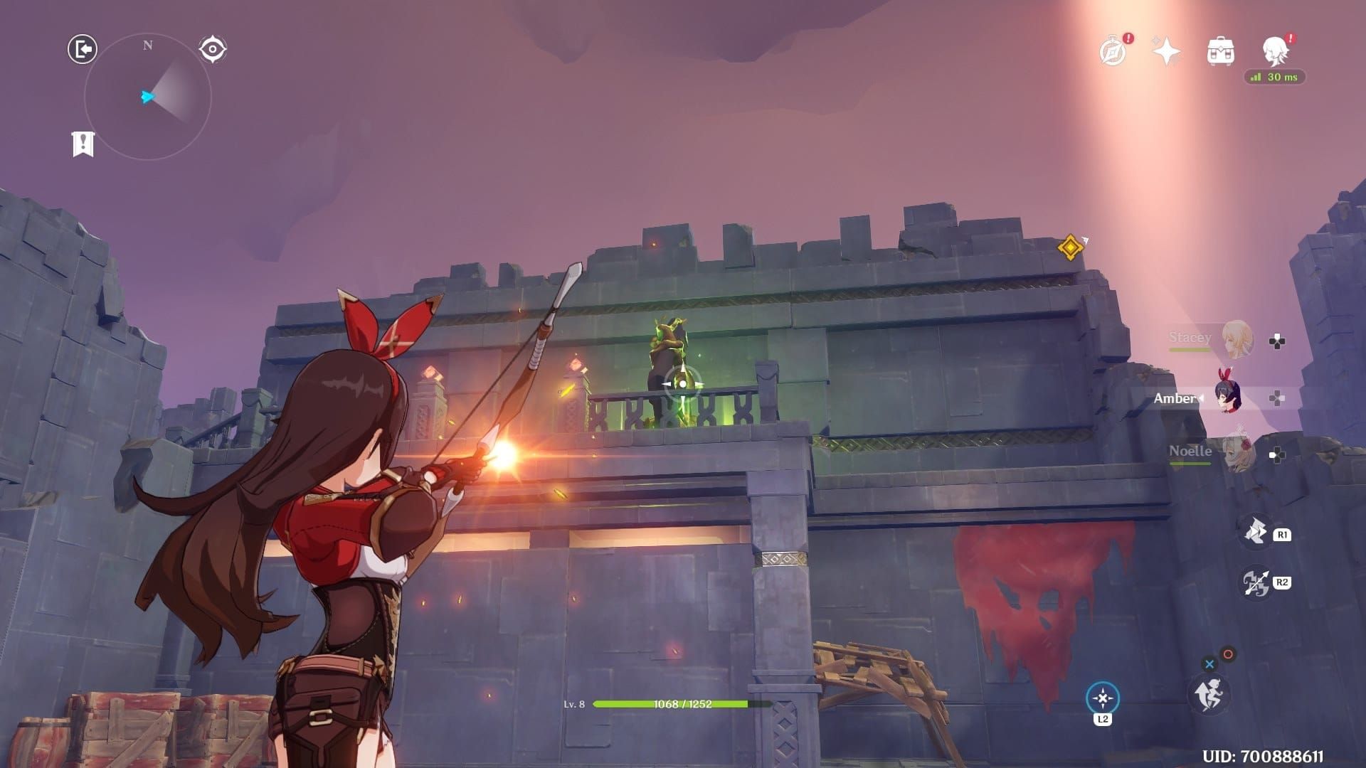 Genshin Impact cross-save interface showing PC, mobile, PlayStation, and Xbox platforms connected through HoYoverse account