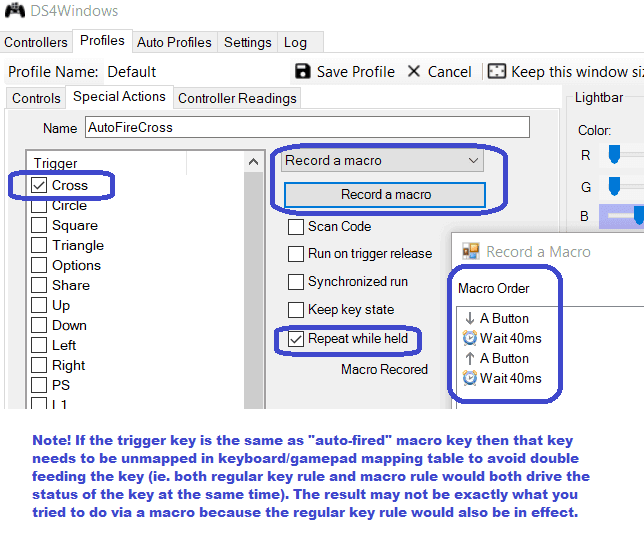 DS4Windows software interface displaying controller configuration options and emulation settings