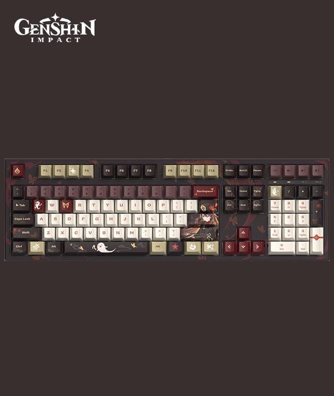 Keyboard layout comparison showing default vs optimized character switching keys in Genshin Impact