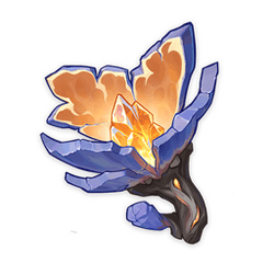 Collection of all 8 Natlan local specialties in Genshin Impact including Brilliant Chrysanthemum, Dracolite, and other materials
