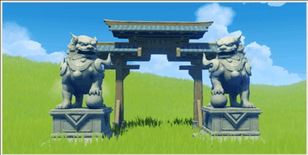 Comparison of high-efficiency Serenitea Pot furniture: Pine Folding Screen and Stone Lion Statue