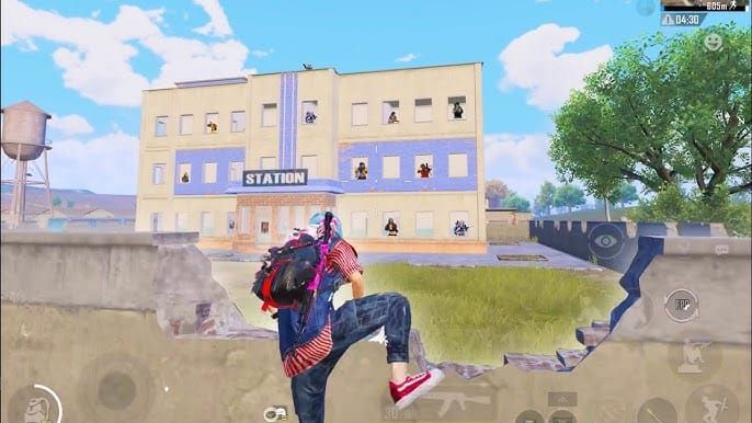 PUBG Mobile screenshot of Yasnaya Polyana central apartment buildings from aerial perspective