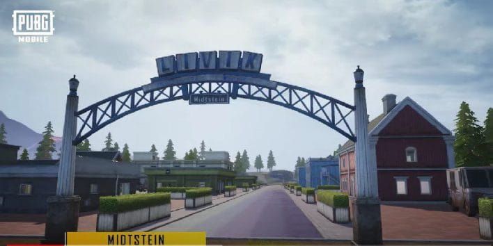 PUBG Mobile screenshot of Midstein or Power Plant showing high-tier loot locations