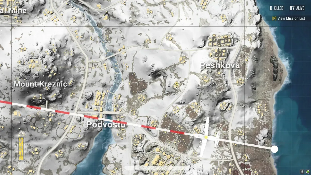 Vehicle accessing Podvosto Cave by driving through rock wall on Vikendi map