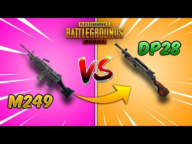 PUBG Mobile DP-28 vs M249 LMG comparison