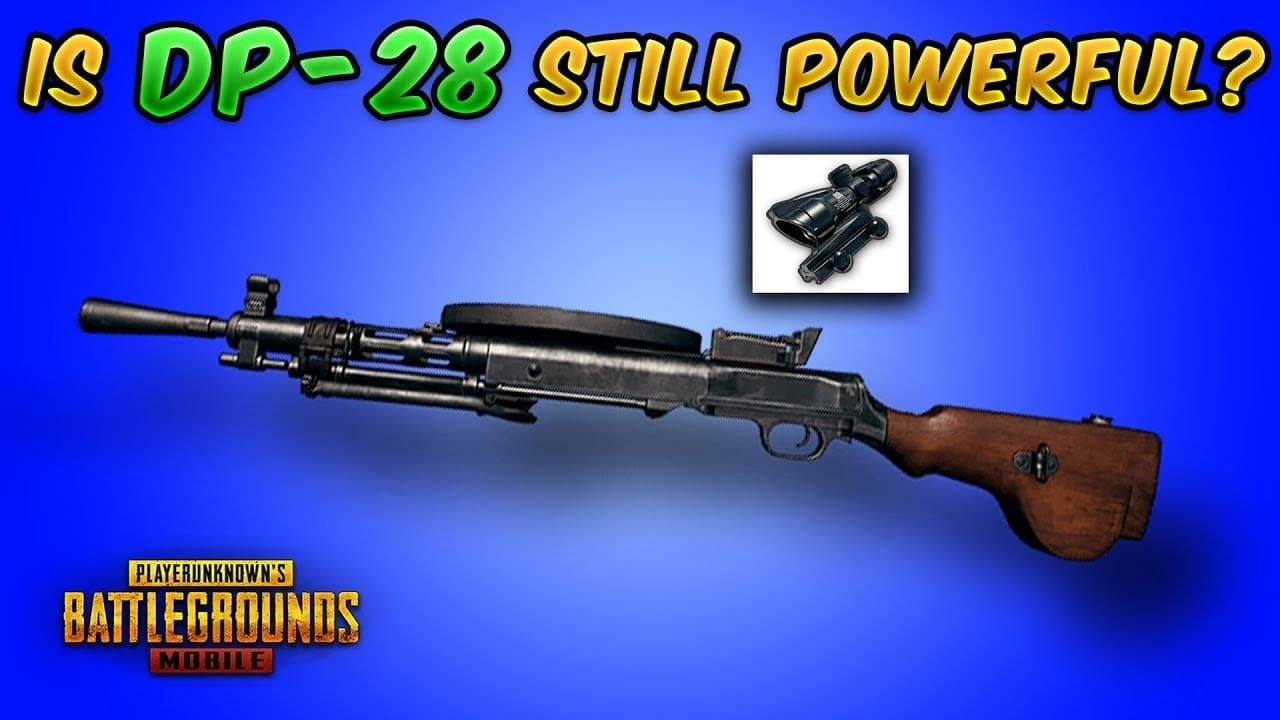 PUBG Mobile DP-28 scope attachment options and interface