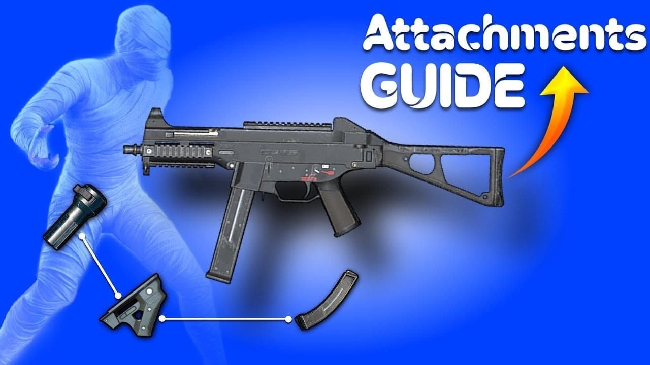 PUBG Mobile UMP45 equipped with optimal attachment configuration