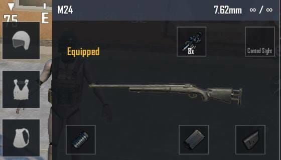 PUBG Mobile M24 with full attachment setup