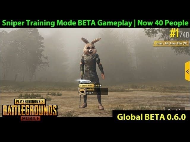 PUBG Mobile training grounds sniper practice setup