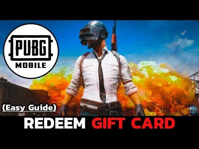 PUBG Mobile gift card redemption interface for entering 18-digit codes