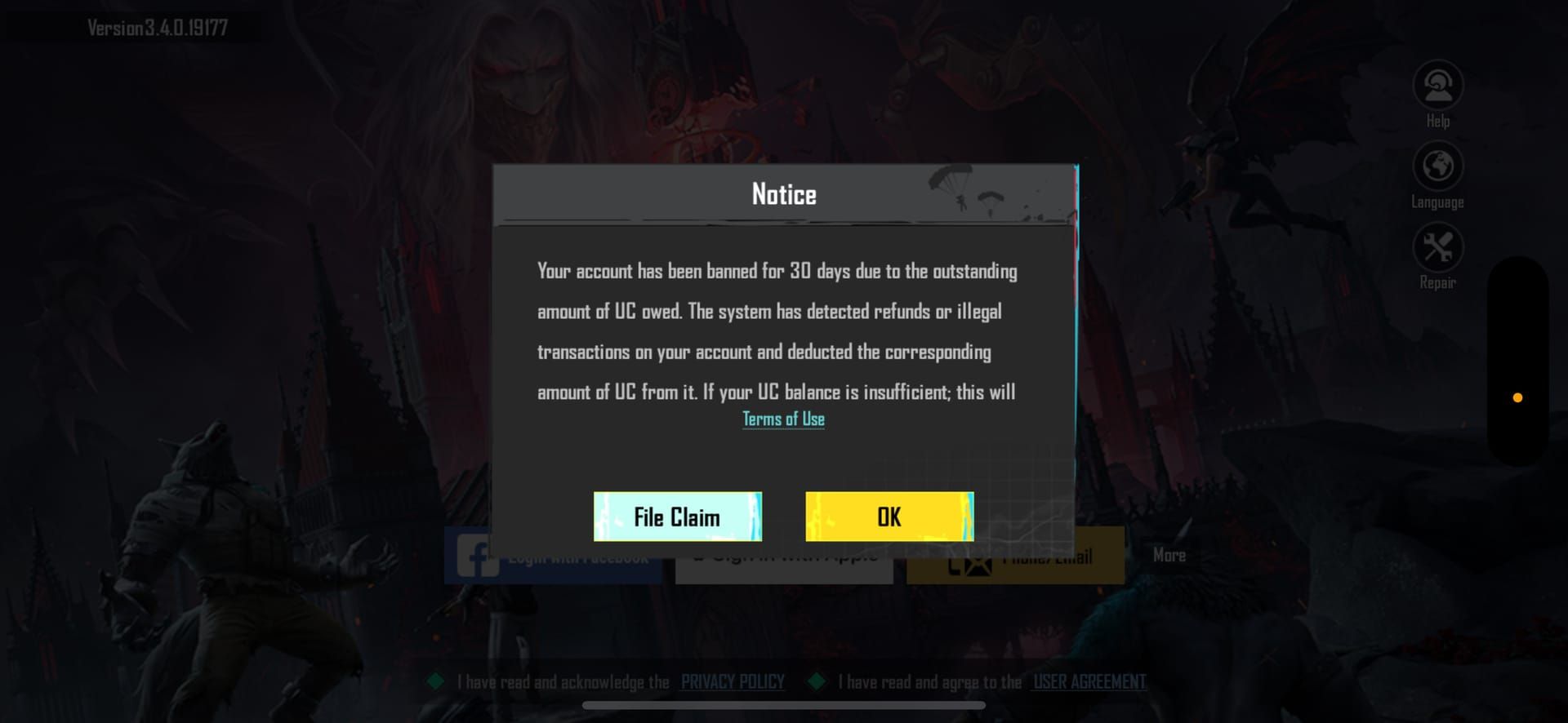 Security comparison showing legitimate PUBG Mobile UC purchase vs scam attempts