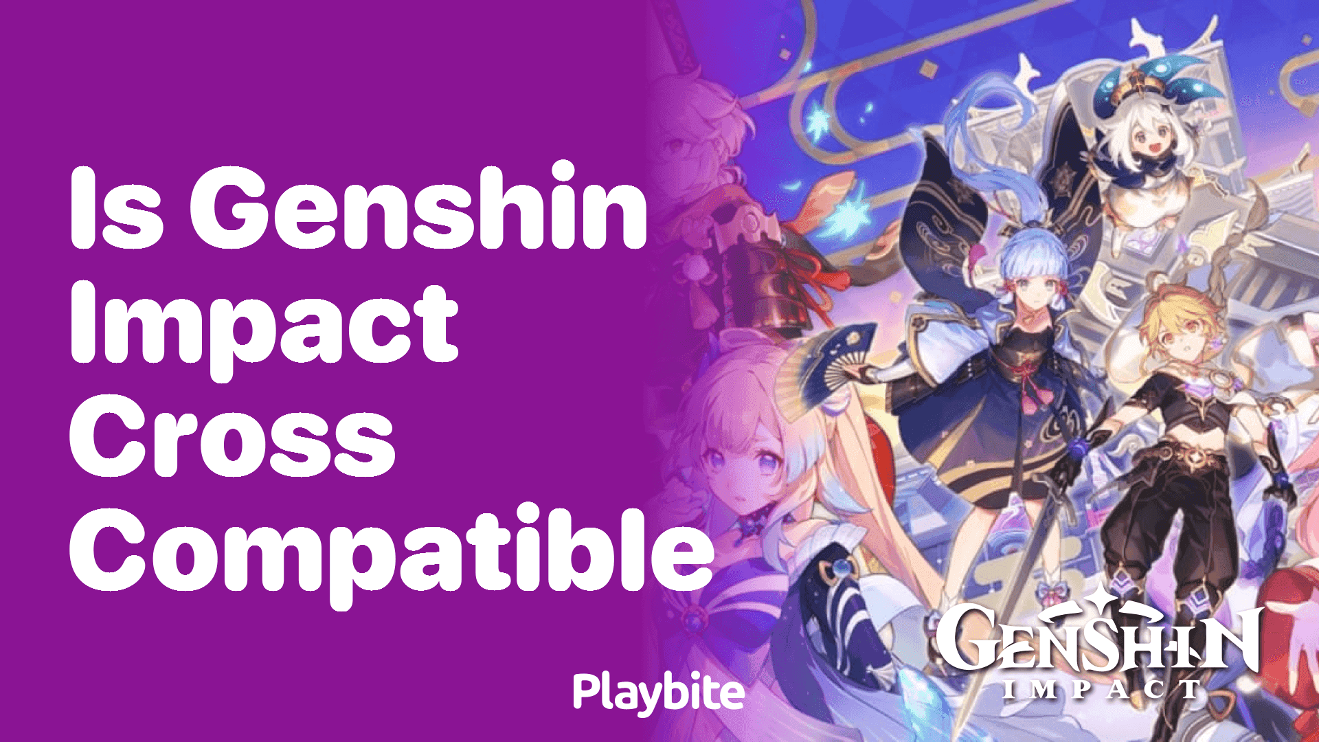 Genshin Impact cross-platform crystal sharing diagram showing mobile to PC/console synchronization