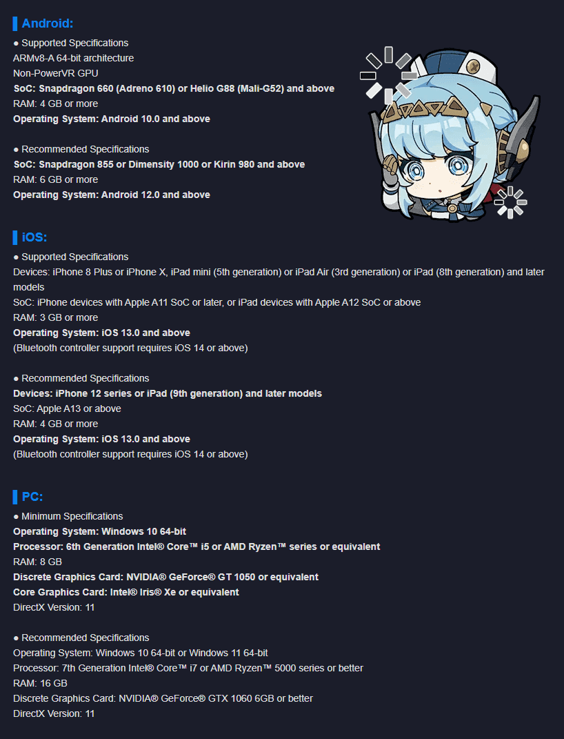 Platform compatibility comparison showing PC, mobile, and PlayStation devices for Genshin Impact payments