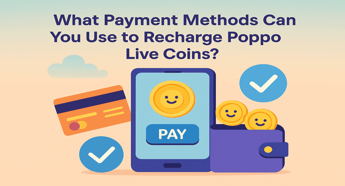 Secure payment interface for Poppo Live showing Visa and Mastercard payment options