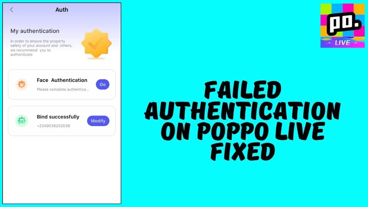 GCash security verification screen during Poppo Live coin purchase transaction