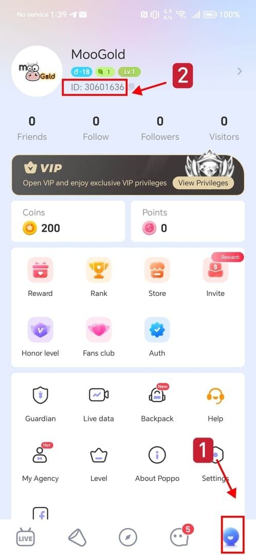 OVO wallet payment interface for Poppo Live coin purchases