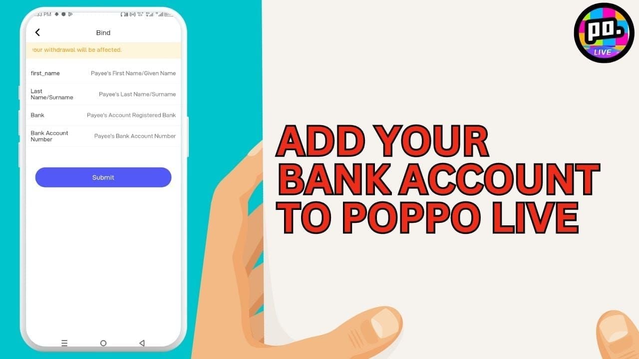 VTCPay secure payment interface displaying banking connection and authorization steps for Poppo Live coin purchases