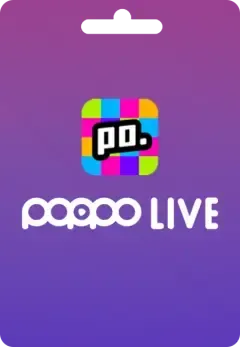 Email screenshot showing delivered Poppo Live gift card voucher codes from BitTopup