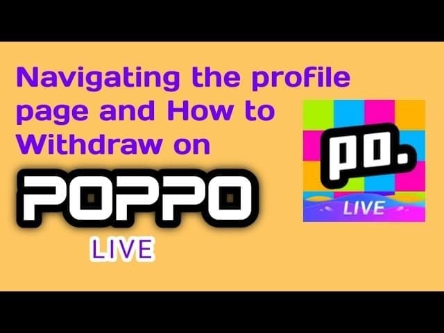 Poppo Live app navigation showing My tab location and profile access