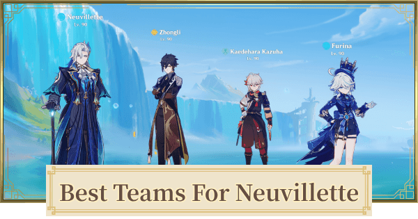 Genshin Impact optimal team composition for Luna I first half featuring Ineffa and Neuvillette