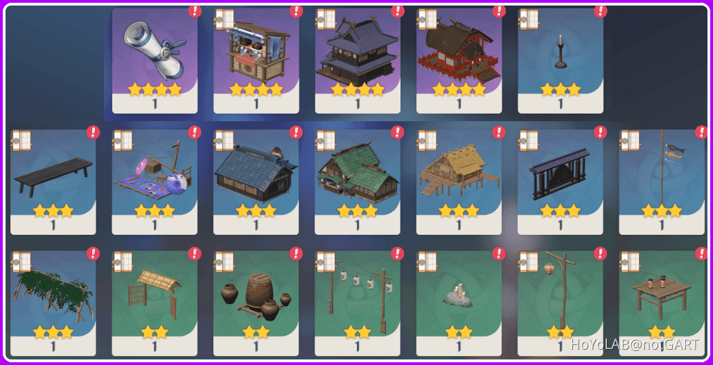 Genshin Impact Remarkable Chest reward screen showing 5 Primogems and furnishing blueprint