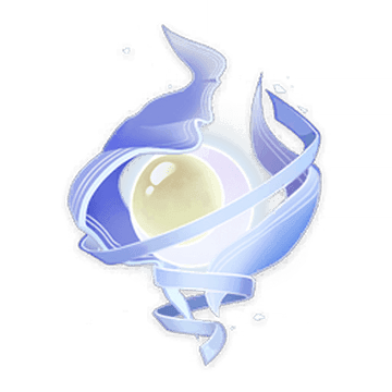 A glowing Lunoculus orb in Genshin Impact showing its distinctive appearance
