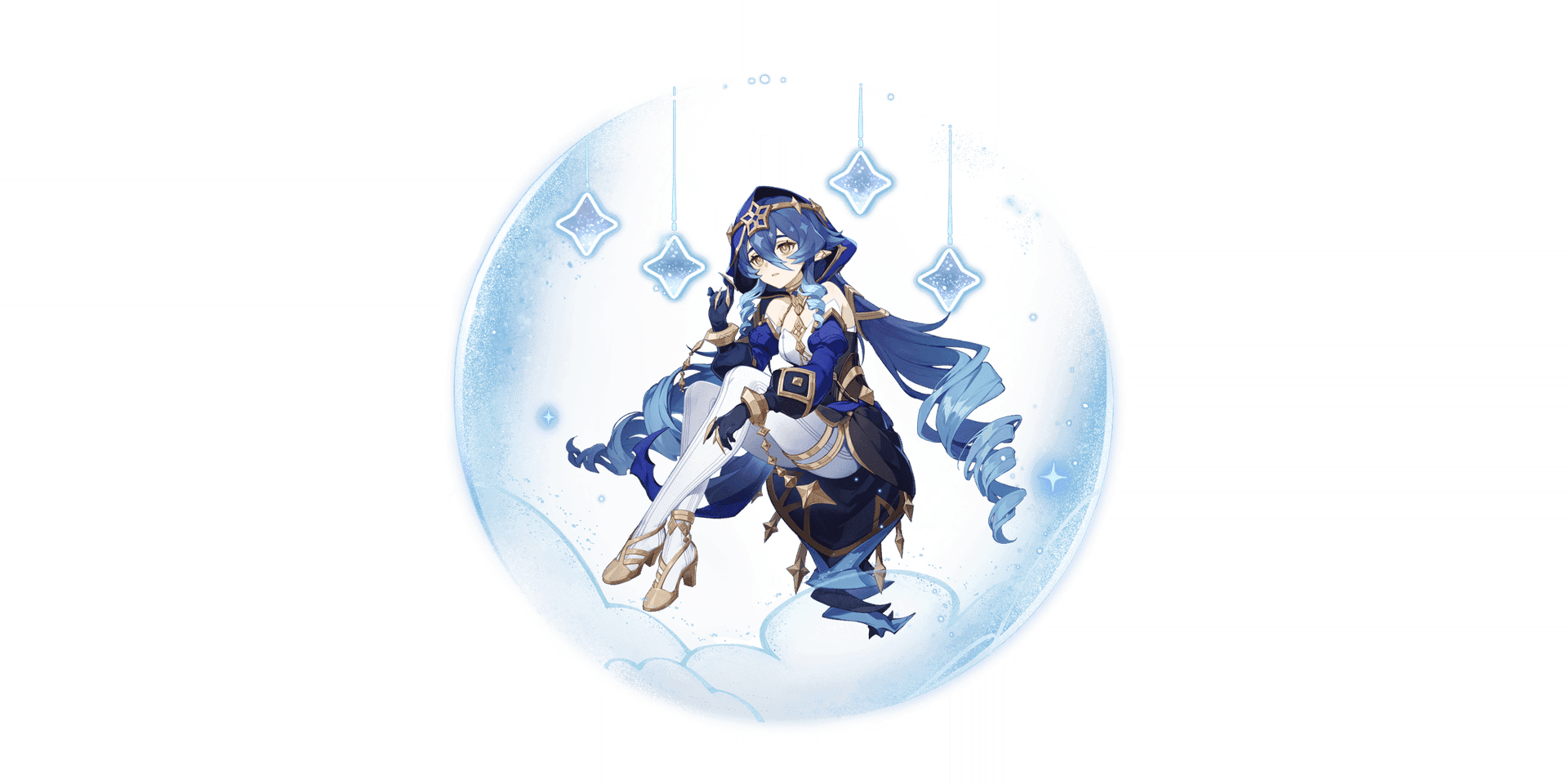 Layla using her Elemental Skill to create the Curtain of Slumber shield in Genshin Impact