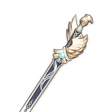 Favonius Sword weapon details showing Energy Recharge substat and particle generation passive