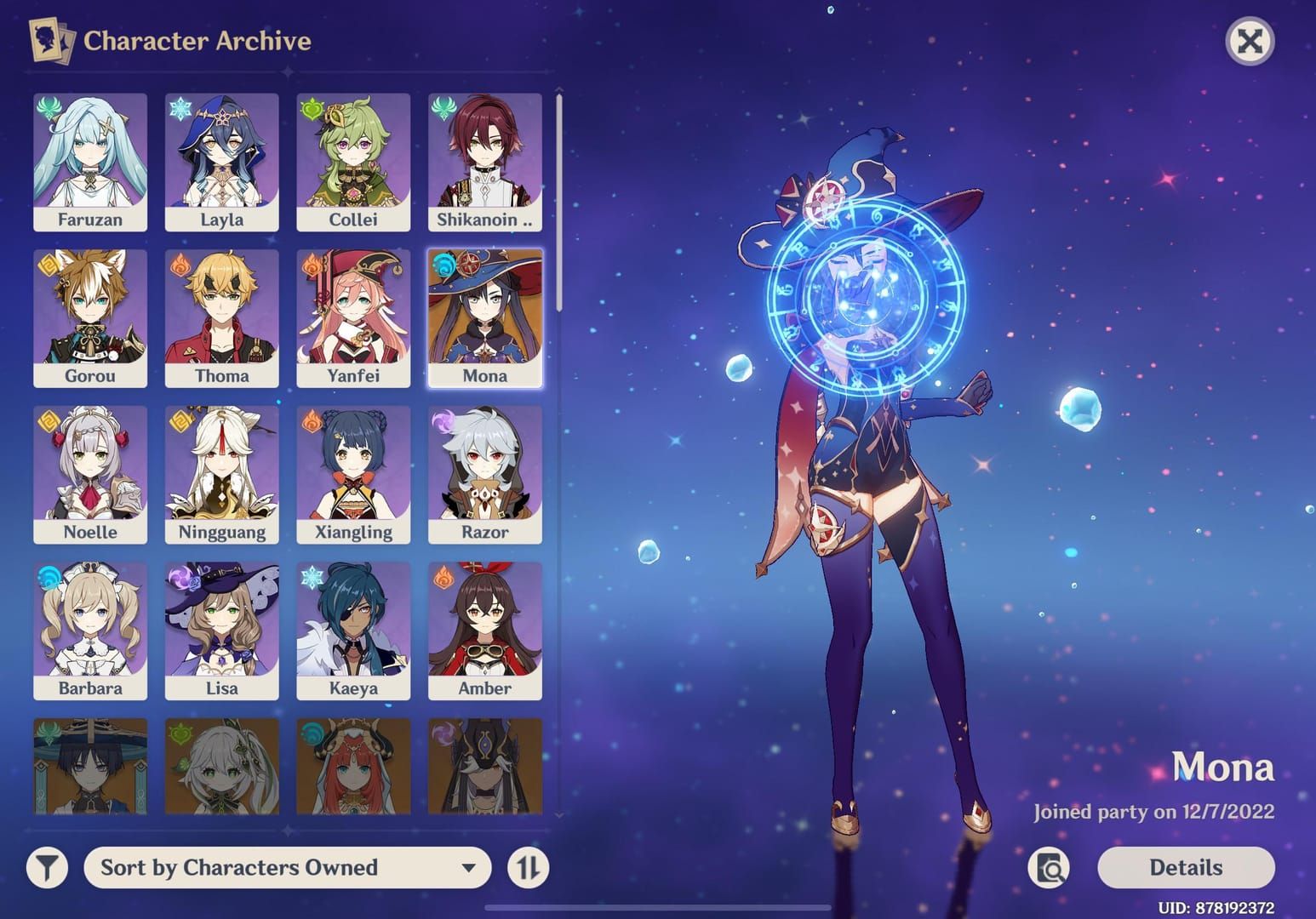 Freeze team composition featuring Layla, Ayaka, Mona, and Venti characters