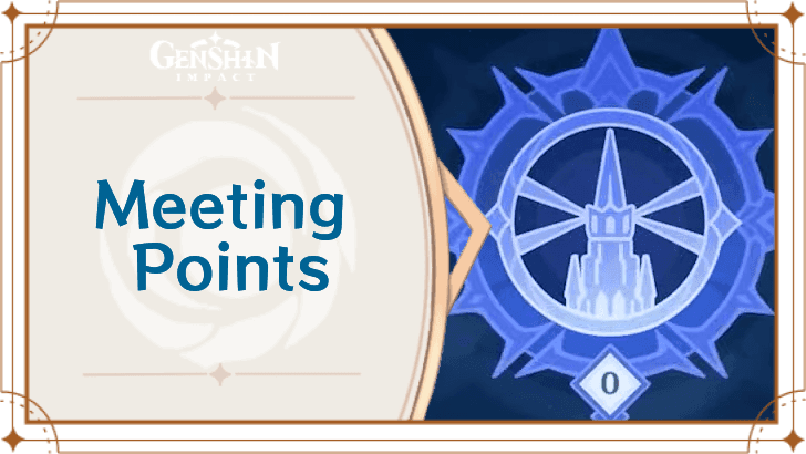 Meeting Points reputation system interface in Genshin Impact showing levels and rewards